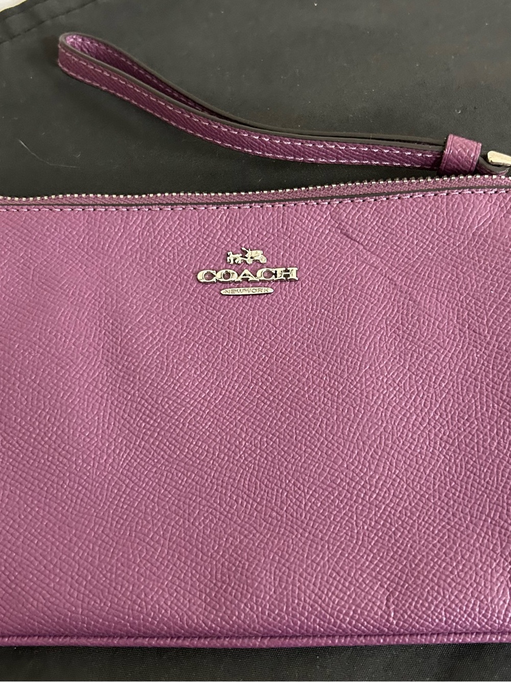 NWT Coach Keychain/Bagcharm Lock and Purple Coach Wristlets EUC with dustbag. - Picture 4 of 6